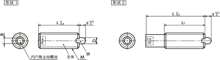 PSPS-N短行程柱塞(不锈钢制)寸法図