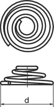 LXT锯齿锁紧用弹簧寸法図