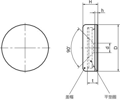 SCF-KR带盖帽的平垫圈寸法図