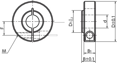 NSCS-MB固定轴环 - 轴承固定用 - 夹紧型寸法図