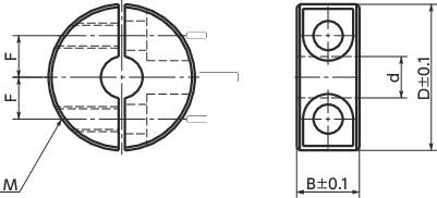 NSCSS-S固定轴环 - 分离型寸法図