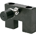 直线导轨用止动块 - 底座固定 - 钢制 - 附有带聚氨酯止动螺栓