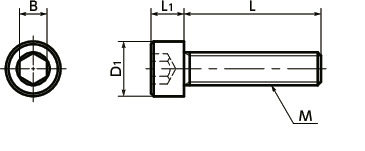 SNSS-UCL内六角螺栓（已完成无尘洗净、无尘包装）寸法図